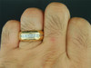 Diamond 5 Stone Wedding Band Mens 14K Yellow Gold Princess Cut Ring 0.60 Tcw.