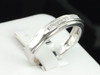 10K MENS WHITE GOLD PRINCESS CUT DIAMOND ENGAGEMENT RING WEDDING BAND SET .15 CT