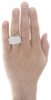 Mens 925 Sterling Silver Pave Genuine Diamond Designer Fashion Pinky Ring 1/5 CT