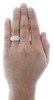 Diamond Wedding Band Mens 14K White Gold Princess Cut Invisible Set Ring 2 Tcw.