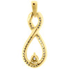 10K Yellow Gold Genuine Round Diamond Infinity Pendant Women's Charm 0.16 CT.