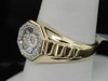 MENS YELLOW GOLD BAGUETTE DIAMOND WEDDING BAND RING .5C