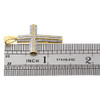 10K Yellow Gold Natural Diamond Cross Pendant Raised Outline Domed Charm 0.24 Ct