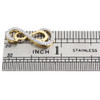 10k Yellow Gold Round Diamond Infinity Pendant  Necklace 0.10 CT.