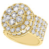 10K Yellow Gold Lollipop Domed Round Diamond Pinky Ring Mens Tier Band 6.25 Ct.