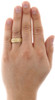 Yellow Diamond Wedding Band Men's 10K Gold Round Pave Engagement Ring 0.40 Tcw.
