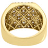 Diamond Pinky Ring Round Cut 10K Yellow Gold Square Mens Pave Band 2.35 Ct.