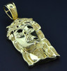 Yellow Diamond Jesus Piece Face Pendant Sterling Silver & Yellow Finish Charm