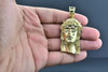 Yellow Diamond Jesus Piece Face Pendant Sterling Silver & Yellow Finish Charm