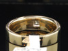 Diamond Solitaire Wedding Band Mens 14K Yellow Gold Princess Cut Ring 0.15 Tcw.