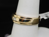 Diamond Solitaire Wedding Band Mens 14K Yellow Gold Princess Cut Ring 0.15 Tcw.
