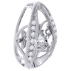 Dancing Diamond Slide Pendant Ladies Necklace 10K White Gold 0.15 CT.