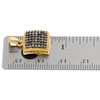 Brown Diamond Domed Square Pendant 10K Yellow Gold 0.50 CT. Charm