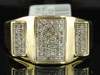 Mens 10K Yellow Gold Diamond Pinky Ring 1/3 Ct. Designer Engagement Wedding Band