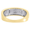 10K Yellow Gold Diamond Wedding Band Mens Round Cut Pave Engagement Ring 0.39 Ct