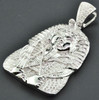 Real Diamond Egyptian Pharaoh King Tut Pendant 0.45 Ct. 10k White Gold Charm