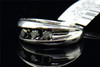 Mens Black Diamond Wedding Band .925 Sterling Silver Round 3 Stone Ring .96 Ct