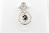Black Diamond Infinity Pendant .925 Sterling Silver 0.18 CT Charm with Chain