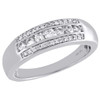 Real Diamond Wedding Band 14K White Gold Mens Round Cut Channel Set Ring 1/2 CT.