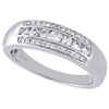 Real Diamond Wedding Band 14K White Gold Mens Round Cut Channel Set Ring 1/2 CT.