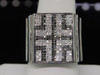 Diamond Pinky Ring Mens .925 Sterling Silver Round Pave Design 0.76 Tcw.