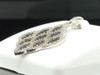 Ladies 10K White Gold Designer Black Diamond Pendant Charm For Necklace .64 Ct.