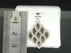 Ladies 10K White Gold Designer Black Diamond Pendant Charm For Necklace .64 Ct.