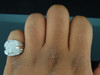 Diamond Pinky Ring Mens 10k White Gold Criss Cross Statement Band 0.75 Ct.