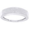 Diamond Pave Wedding Band Mens 10K White Gold Round Cut Engagement Ring 1/5 Ct.