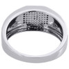 Red Diamond Engagement Ring 10K White Gold Round Men's Wedding Band 0.25 Ct.