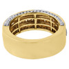 Mens 10K Yellow Gold Round Diamond Wedding Band Ring 9.25mm Bezel Set 1.75 Ct.