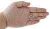10K White Gold Dancing Diamond Pendant Double Heart Necklace 0.10 CT.