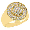 10K Yellow Gold Genuine Diamond Pinky Ring Mens Designer Statement Band 0.85 ct.