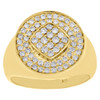 10K Yellow Gold Genuine Diamond Pinky Ring Mens Designer Statement Band 0.85 ct.