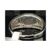 Diamond Square Pinky Ring Mens 10K White Gold Round Pave Fashion Design 1/4 Tcw.