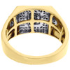 Diamond Pinky Ring Fashion Statement Band Mens Yellow Gold Round Pave 0.25 Ct.