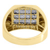 10K Yellow Gold Mens Round Cut Diamond Square Fashion Pinky Ring Band 0.25 Ct.