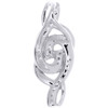 Diamond Designer Pendant Ladies 10K Yellow Gold Round Cut Fashion Charm 0.12 Ct.