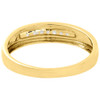 10K Yellow Gold Round Diamond Wedding Band Channel Set Engagement Ring 0.08 Ct.