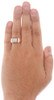 Red Diamond Wedding Band 10K Rose Gold Round Cut Men's Engagement Ring 0.25 Ct.