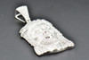 Diamond Jesus Crying Face Pendant .925 Sterling Silver 0.60 Ct Mini Charm