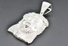 Diamond Jesus Crying Face Pendant .925 Sterling Silver 0.60 Ct Mini Charm