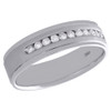 14K White Gold Diamond Mens Wedding Band Brushed Finish Engagement Ring 0.25 Ct.