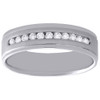 14K White Gold Diamond Mens Wedding Band Brushed Finish Engagement Ring 0.25 Ct.
