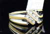 Mens 14K Yellow Gold 2 Row Channel Set Round Diamond Engagement Ring Band .25 ct