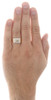 10-Karat-Gelbgold-Erzzentrum-Herrenring im Nugget-Stil mit kleinem Finger, simulierter Diamant, 9,50 mm