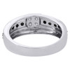 10K White Gold Mens Black Diamond Wedding Band Square Engagement Ring 0.50 Ct.