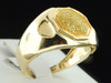 Mens 10k Yellow Gold Canary Yellow Diamond Pinky Ring Engagement Wedding Band