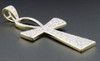 Diamond Ankh Cross Pendant Sterling Silver 3/4 Ct Medium Egyptian Pave Charm