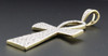 Diamond Ankh Cross Pendant Sterling Silver 3/4 Ct Medium Egyptian Pave Charm